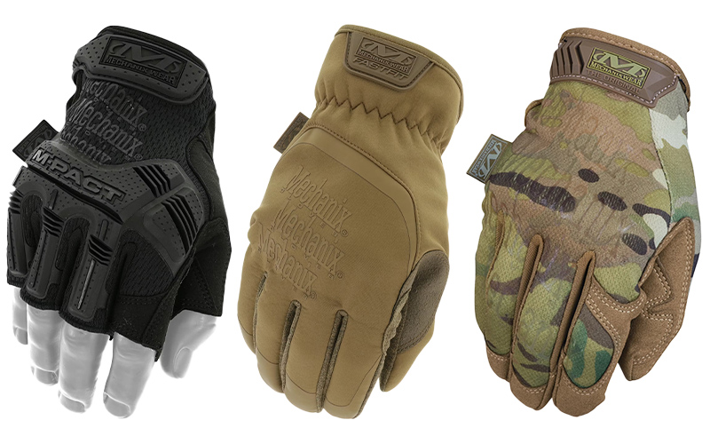 A selection of Mechanix tactical gloves