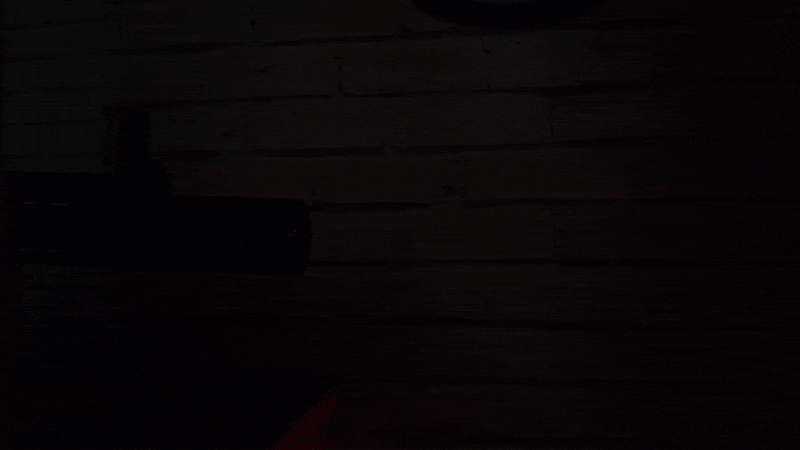 A demonstration of the the light up muzzle flash in action