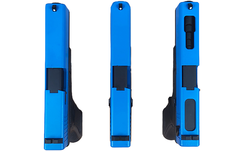 WE EU Series slide design changes - EU18C slide port, Gen.5 slide front shape compared to Gen.4 EU17