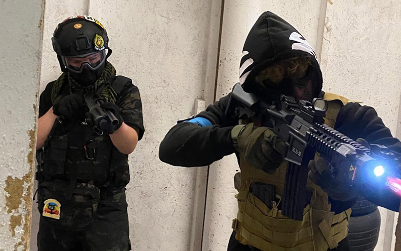 Two Airsofters at Halo Mill CQB