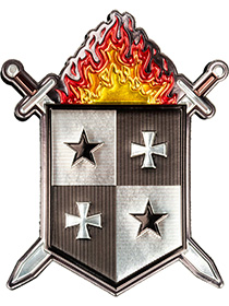 Delta Armory Flaming Shield TPU Patch; Limited Edition