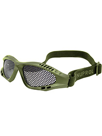 NUPROL Shades Mesh Glasses Eye Protection; Olive Green