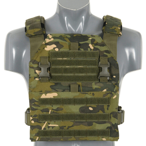 Lancer Tactical Nylon Cross Draw Vest With Holster ( Camo Tropic )