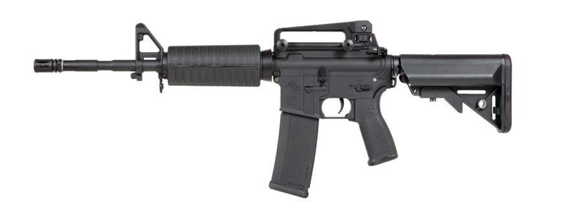 M4A1 Airsoft AEG with a Crane battery stock
