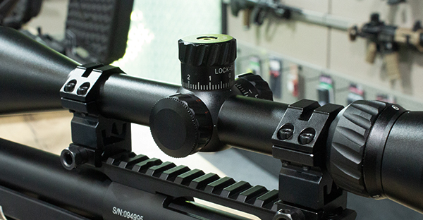 Scope mounted to Airsoft sniper rifle