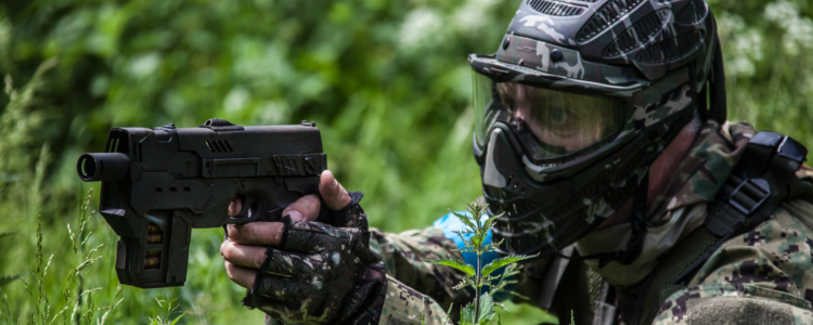 A player with their own custom-made Gas Airsoft Gun.