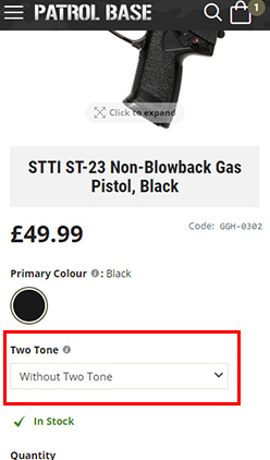 Website help - How to apply an Airsoft Two Tone - Step 1