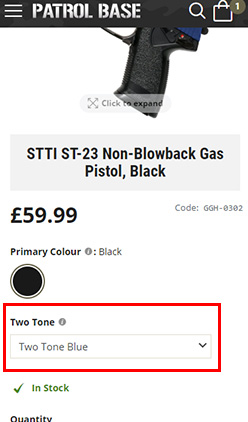 Website help - How to apply an Airsoft Two Tone - Step 3