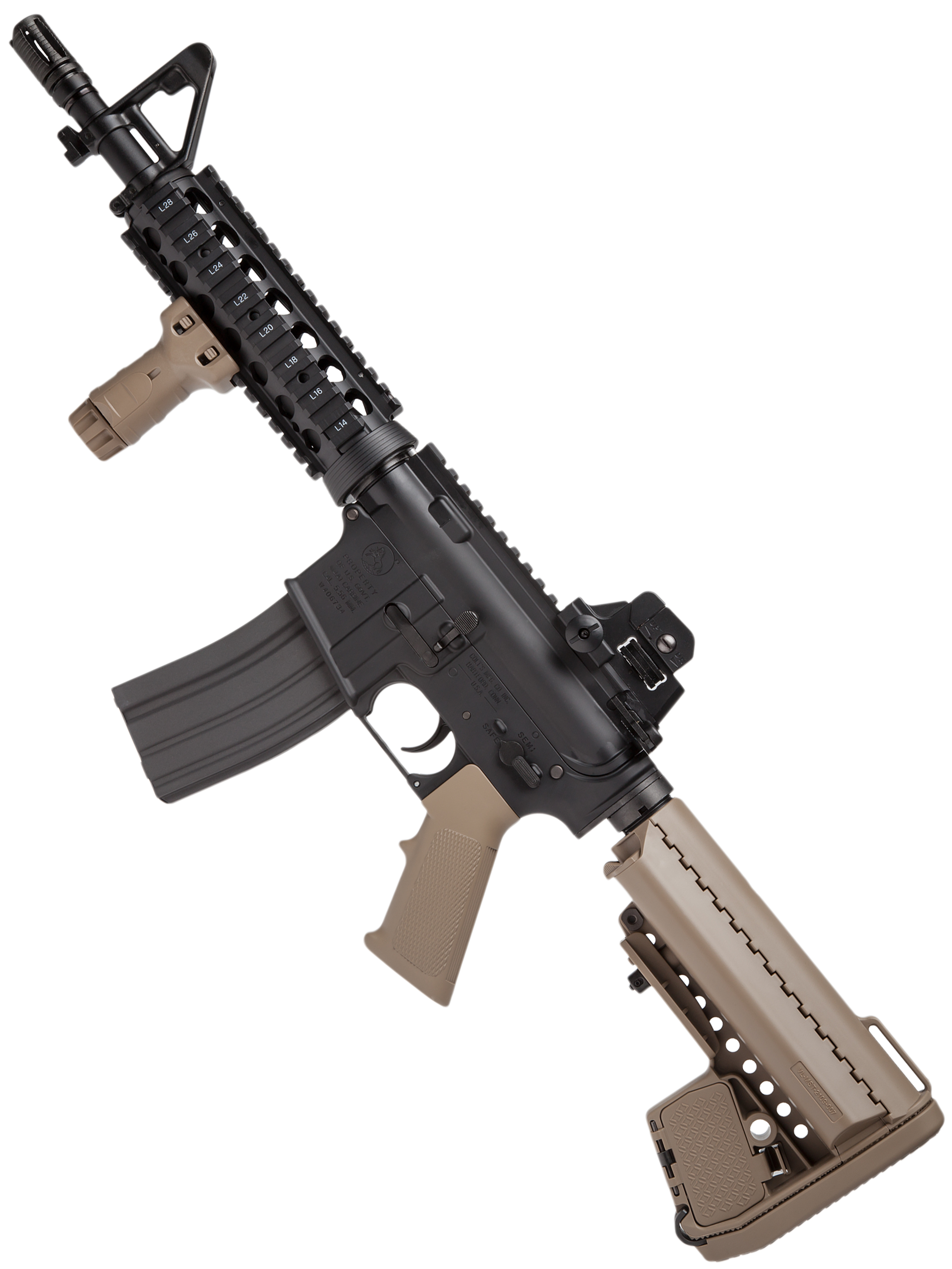 Tokyo Marui No. 09 CQB-R FDE Model.